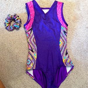 Capezio gymnastics leotard with matching scrunchie size I